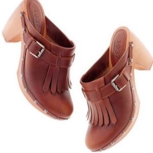 Madewell Fringe Wooden Clog/Mule, US8 (fit like 7)